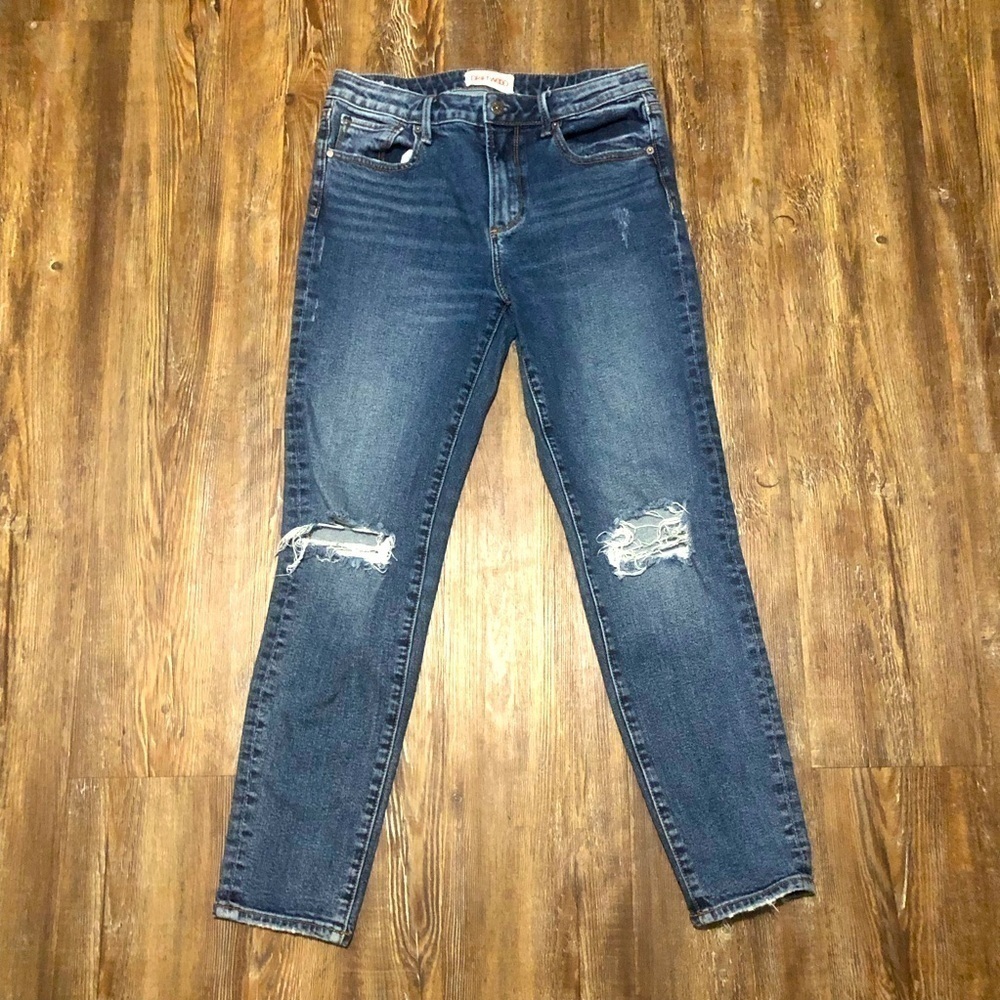 Driftwood Jeans Women's 26 Gizelle Distressed Stretchy Destroyed Denim High Rise